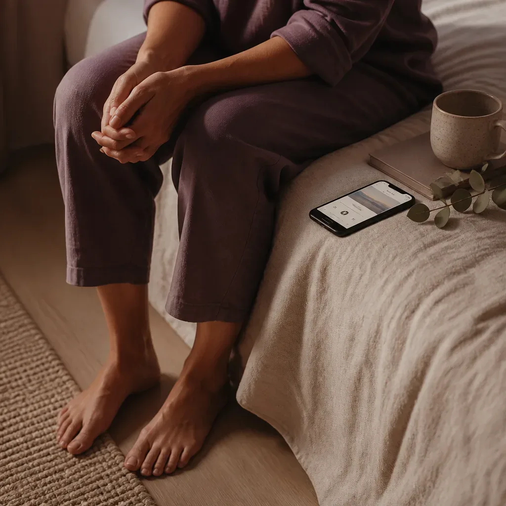 Hands resting while listening before a date