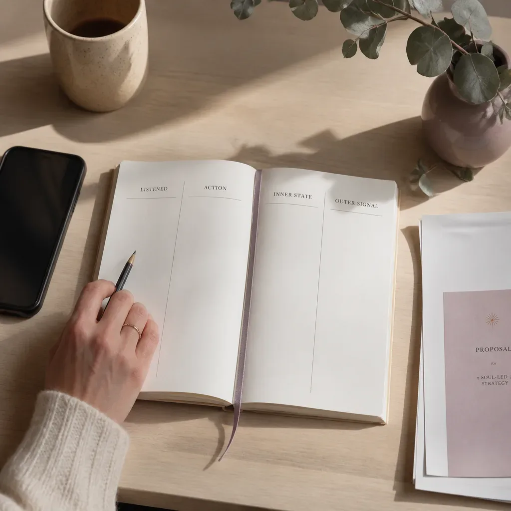 Notebook tracking client actions after daily audio